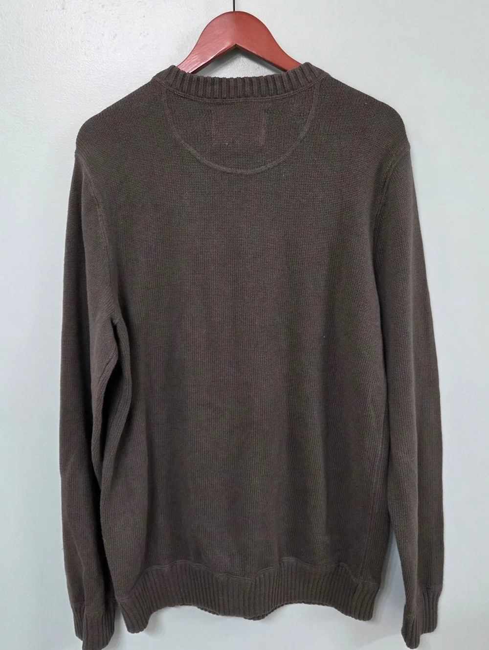Eddie Bauer Mens Large Tall Green Pullover Crewneck Sweater Outdoor Hiking - Picture 5 of 6